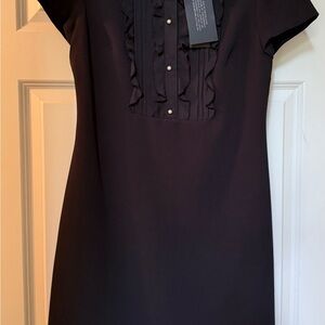 Karl Lagerfeld Blue Sheath Mini Dress with Flutter Cap Sleeves